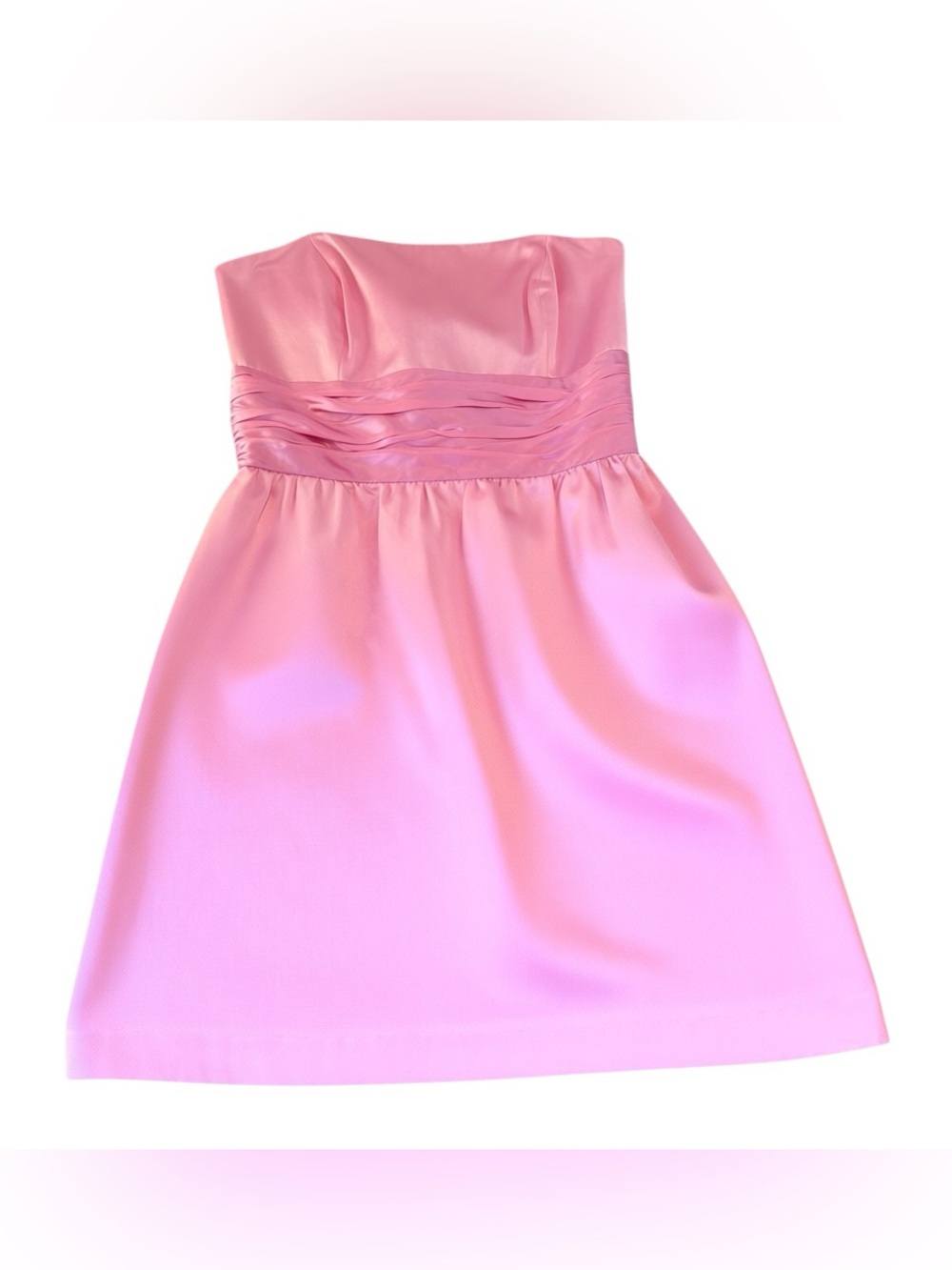 Lilly Pulitzer‎ Homecoming Pink Satin Strapless Mini Dress Size 4 Barbiecore
